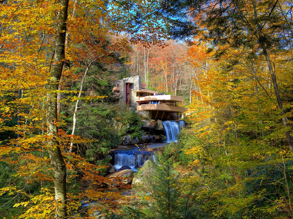 Pennsylvanie - Fallingwater - Chef d'oeuvre de l'architecte Franck Lloyd Wright