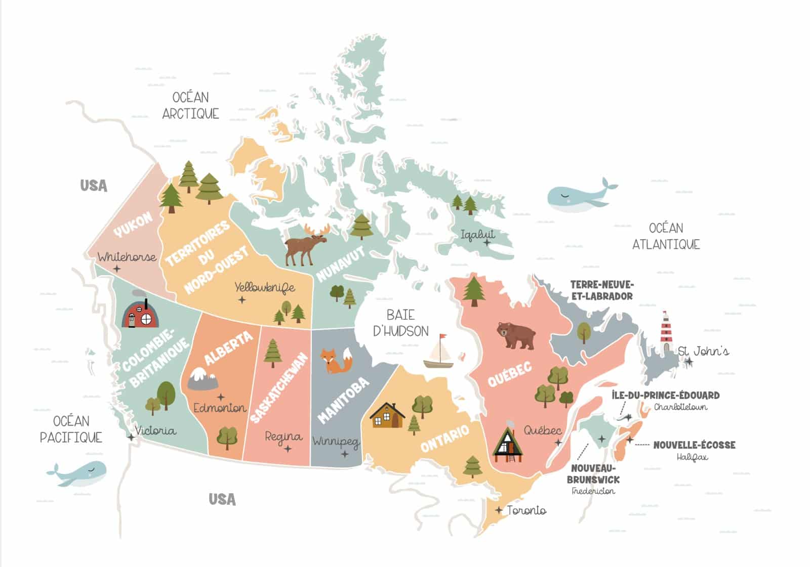 Carte du Canada