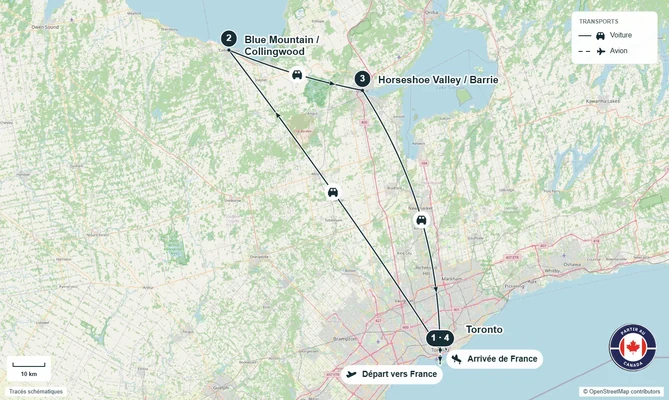 Carte de l’itinéraire