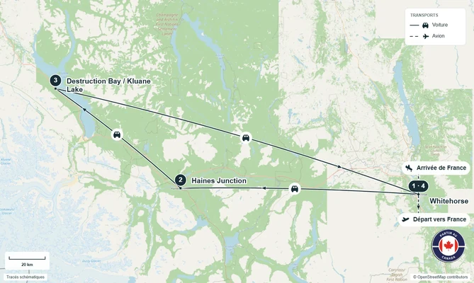Carte de l’itinéraire