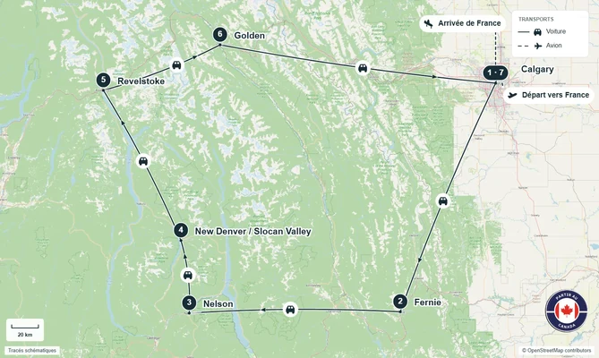 Carte de l’itinéraire