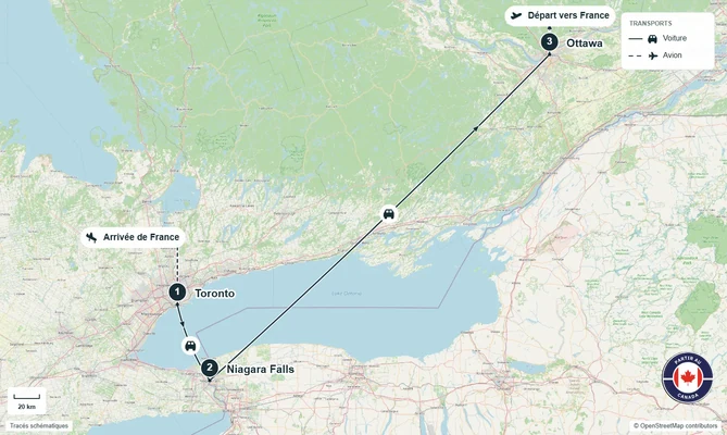 Carte de l’itinéraire