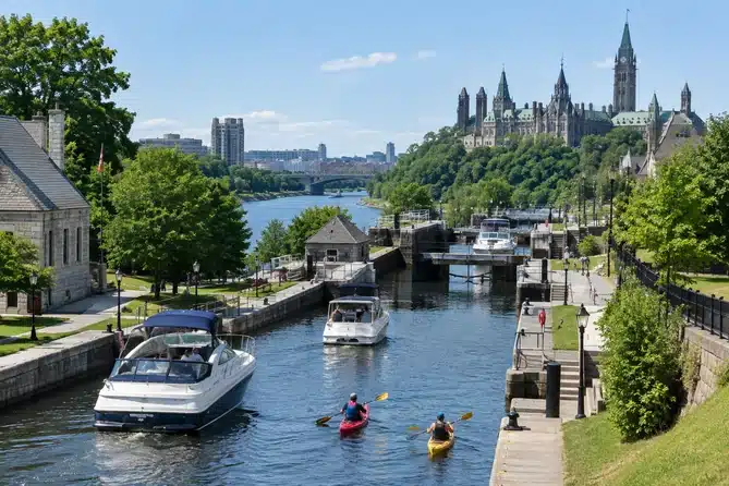 les écluses du canal Rideau, à Ottawa
